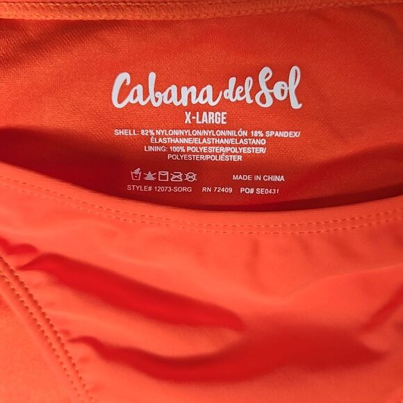 NWOT Cabana de Sol Orange XL Bikini Bottoms Swimsuit Bathing Suit - Picture 3 of 8